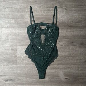 Victoria’s Secret Wicked Unlined Embellished Lace Bodysuit